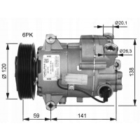 компрессор кондиционера opel astra 09 - nrf 32487