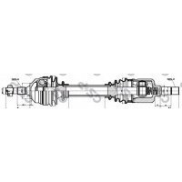 приводной gsp левая для peugeot 307 citroen c4 2.0 hdi
