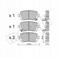 колодки тормозной metelli vw: routan | fiat