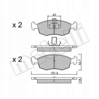 колодки тормозной metelli fiat: punto 188