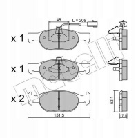 колодки тормозной metelli fiat: браво 182