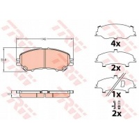 колодки ham передняя trw nissan x - trail 1.6 dig - t