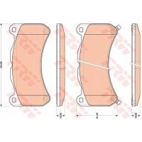 колодки ham передняя trw lexus is ii is f
