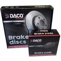 Daco диски + колодки передние volkswagen гольф 4 256mm