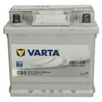 аккумулятор varta сильвер 54ah 530a 54 мю + размеры d21