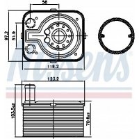 масляный радиатор nissens 90655 vag 1 , 9 tdi / 2 , 0 tfsi / 2