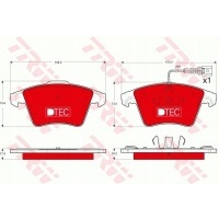 колодки тормозной gdb1556dte trw