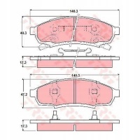 колодки тормозной trw chevrolet: малибу , lumina