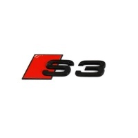 Эмблема значек логотип задняя audi s3 чёрный