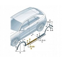4m8853959fgru audi q8 накладка на дверь переднее левая