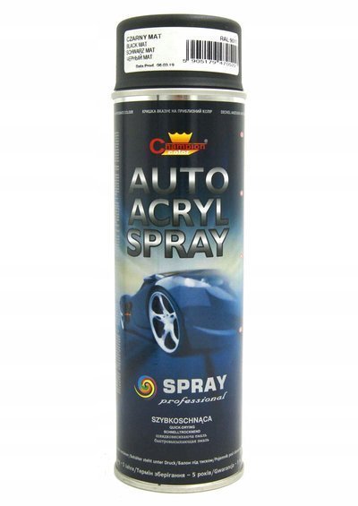 Авто acryl spray 500ml для дисков черный мат акрил