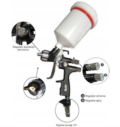 Покрасочный пистолет rp 1.4 italko t - max - 2 + сопло