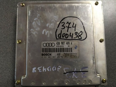 4D0907409 Блок управления двигателем Audi A8 2000 А, 0281001867