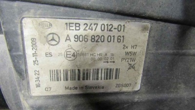 9068200161 Фара левая Mercedes-Benz Sprinter II (W906) 2011