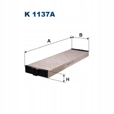 K1137A фильтр кабины filtron peugeot: 607 9d , 9u