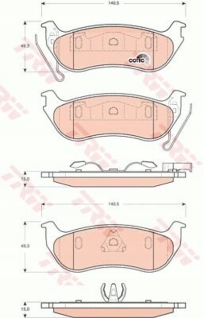 GDB4139 колодки джип задняя cherokee 2 , 5crd - 3 , 7