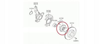 51750H8000 ступица колесо передняя kia рио stonic 2016 - oem