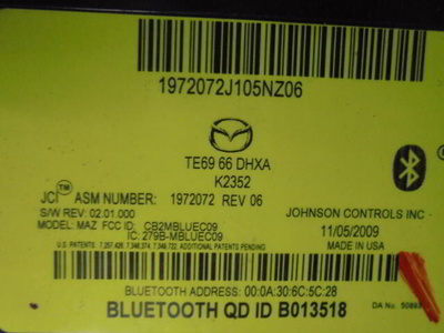 TE6966DHXA Модуль блютуз Mazda CX-9 I (TB) 2006 - 2012 2010 ,