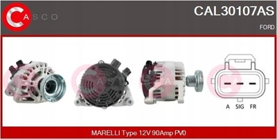 CAL30107AS генератор 12v 90a
