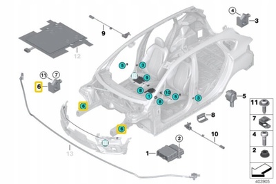 65779196047 bmw i3 x1 f48 x2 f39 датчик удара airbag оригинальный