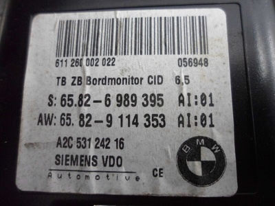 6989395 Дисплей информационный BMW 5-Series E60 2002 - 2007 2007 ,