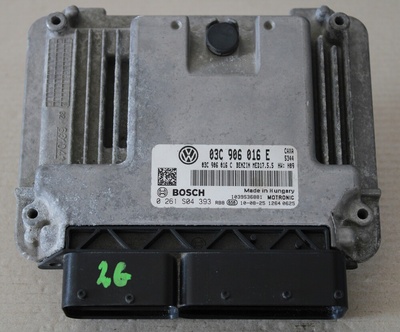 03C906016E skoda блок управления двигателя 0261s04393