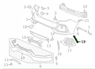 71512TGHA00 honda civic ix 5d каретка бампера 71512 - tgh - a00