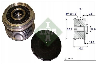 535020310 шкив генератора opel 2 , 0cdti 08 -