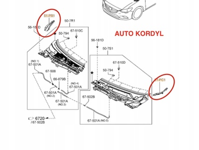 GHP951PC1A профиль п / л крыло передняя mazda gj 2012 - 2016