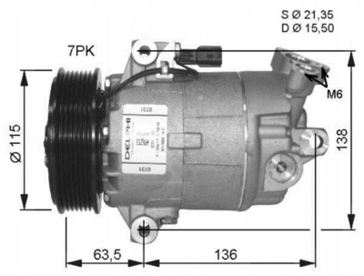 32472 компрессор клим nissan qashqai 07 - / r.megane 05 - nrf