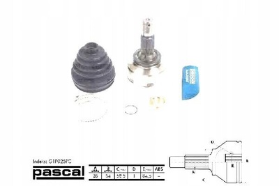 G1P025PC шрус карданный внешний citroen c5 3 c8 peug