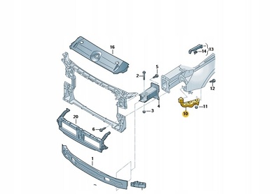 8W0807283 каретка бампера левый audi a4 b9 от aso