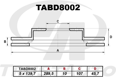 D8002 тормозные диски Suzuki Escudo, Jimny, Vitara, X-90, TA01R, TA01V, TA01W, TD01W, JA12C, JA12V, JA12W, JA22W, JB23W, JB32W, JB33, JB33W, JB43, JB43W, A01C0, A01V0, SJJ6C, SJV6C, TA01C, TA01V, TA02C, TA
