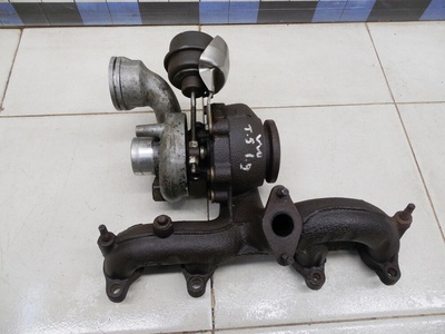038253010C Коллектор с турбокомпрессором (турбиной) VW Transporter T5 2003-2015