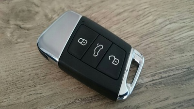 ключ пульт key volkswagen passat b8 хромированная