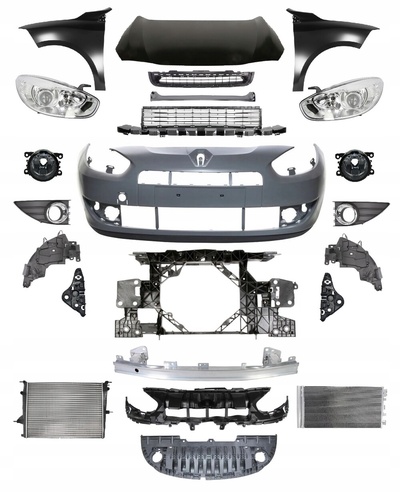 651002244R fluence передняя капот бампер полоса крыло фара