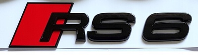 RS6rearblack значек эмблема audi rs6 чёрный błysk