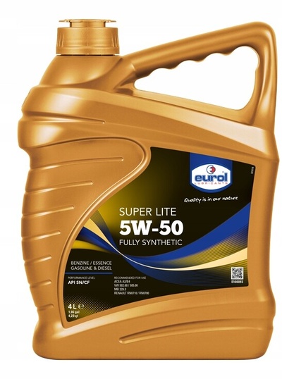 Eurol отличный lite 5w50 4l 5w - 50 sn / cf a3 / b4 502.00