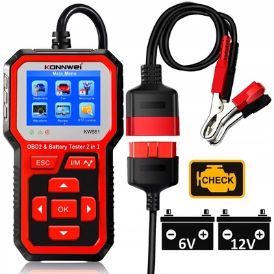 INTERFEJSKW681 тестер диагностический obd2 i для аккумуляторов 6v 12v