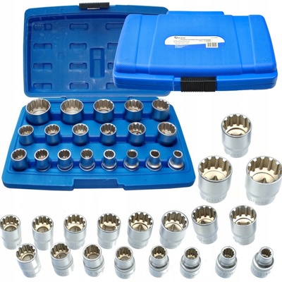 G13546 nasadki spline 12kąt комплект nasadek 1 / 2'' 8 - 32 19e