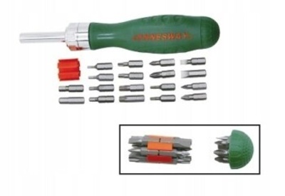 Wkrętak grzechotk.z końc.19szt . dr0119s jonnesway