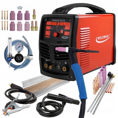 WELDMANTIG210HRS6 spawarka 2w1 weldman tig 210 ac dc mma puls hf