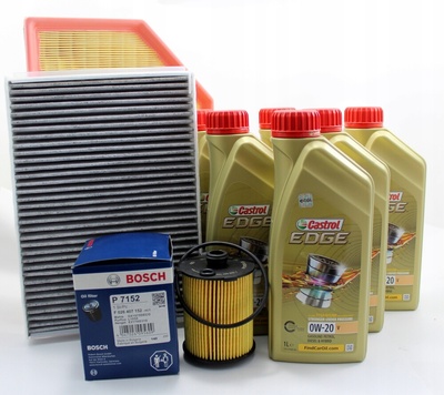 CASEDGE0W20V1L масляный castrol 0w20 6l + фильтры volvo s60v40 xc60