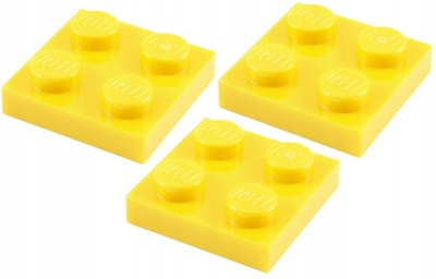 17210a lego 3022 302224 - плитка 2x2 - желтый 3 шт