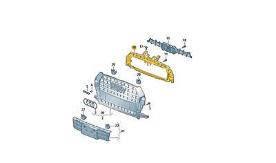 8U0853692C решетка радиатора решетки передняя audi рестайлинг q3