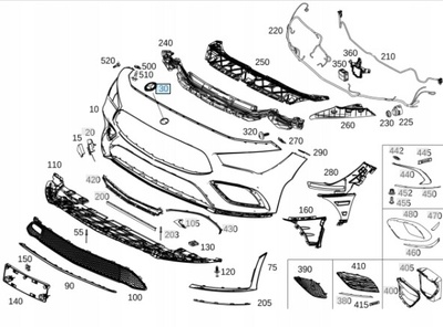 A0008176203 эмблема бампера переднего cla w118