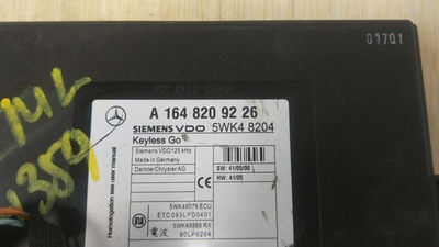 A1648209226 Блок управления бесключевым доступом MERCEDES-BENZ M-CLASS W164 2007