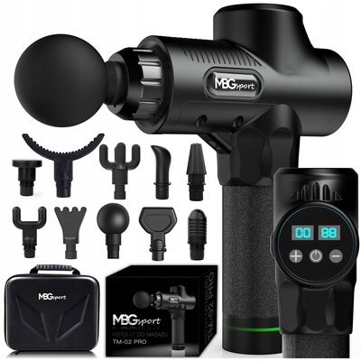 TM02PRO пистолет для masażu отличный мощный masażer + 9 головок