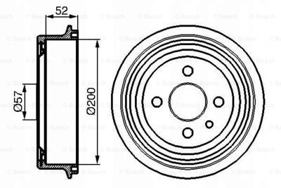0986477018 2 x тормозной барабан bosch 0 986 477 018