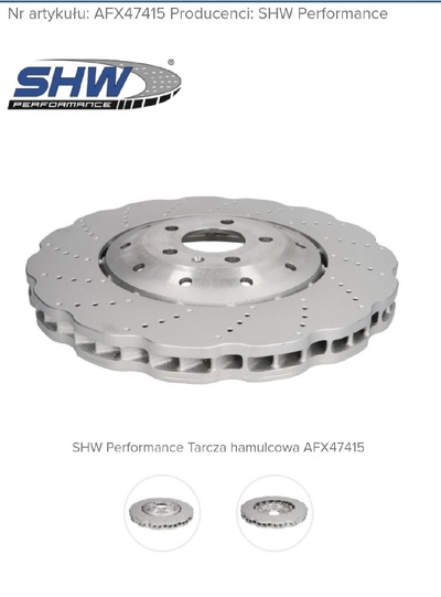 Тормозные диски тормозной shw audi rs7 rs6 4g0615301e